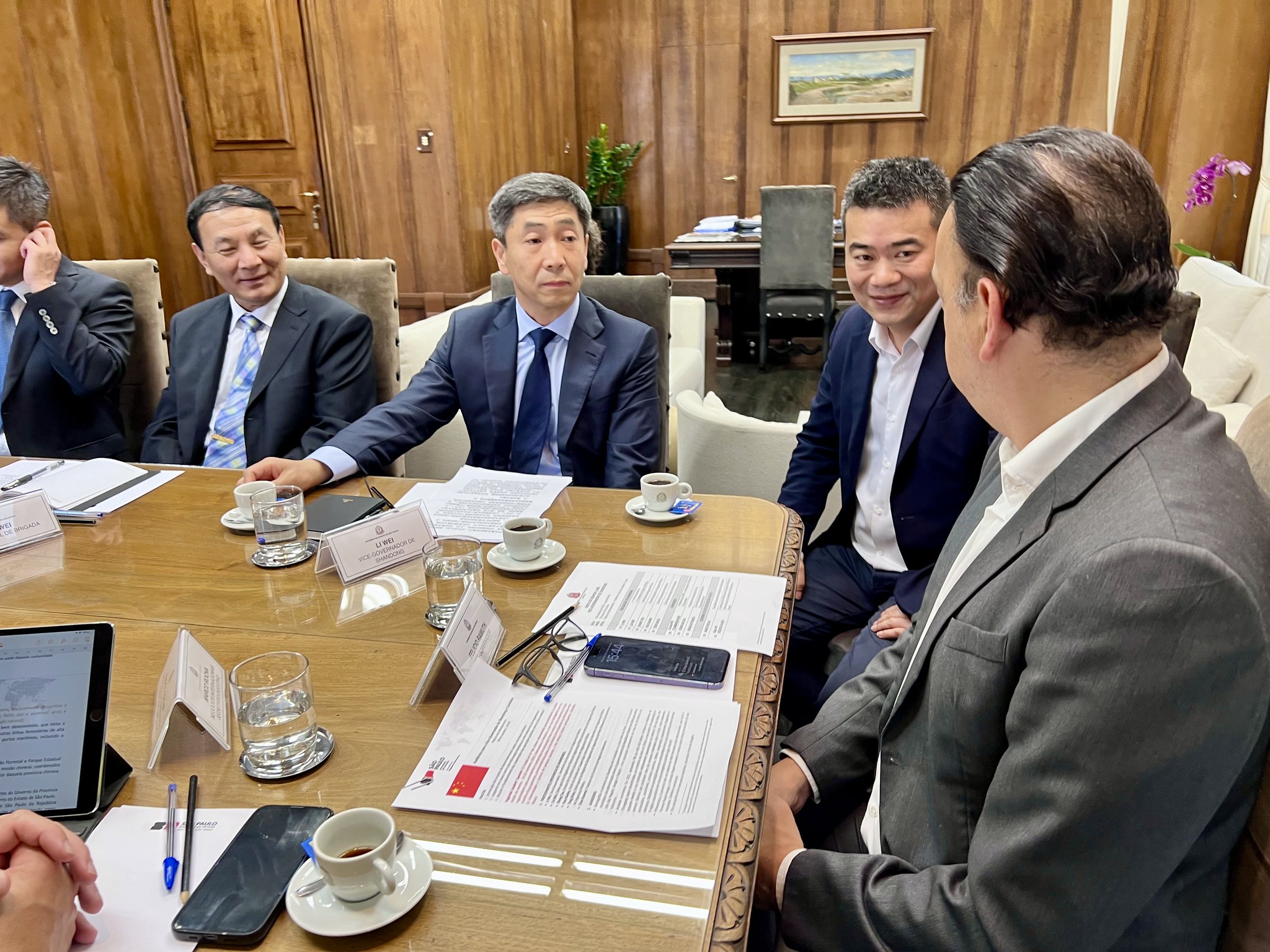 Visita do Vice-governador de Shandong ao Palácio dos Bandeirantes